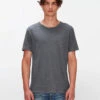 7 For All Mankind Featherweight Cotton Tee In Heather Grey -7 For All Mankind 7m211p11 hgr 1 edit