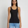 7 For All Mankind Basic Scoop Tank In Jet Set -7 For All Mankind 7n308c43 jet 1 edit
