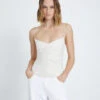 7 For All Mankind Ruched Cami In White 2 7 For All Mankind Ruched Cami In White -7 For All Mankind 7n322d43 wht 1