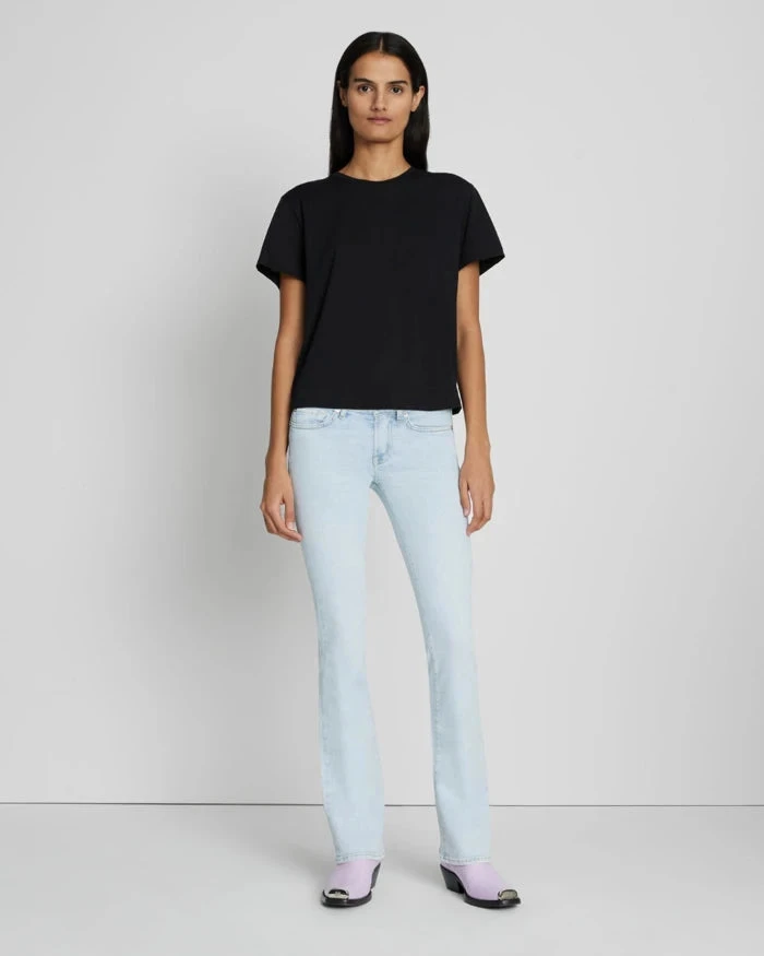 7 For All Mankind Scoop Neck Tee In Black 3 7 For All Mankind Scoop Neck Tee In Black