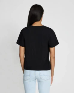 7 For All Mankind Scoop Neck Tee In Black 8 7 For All Mankind Scoop Neck Tee In Black -7 For All Mankind 7n990353 blk 4 edit