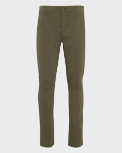 7 For All Mankind Luxe Performance Slimmy Tapered Chino In Sateen Olive