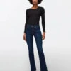 7 For All Mankind B(air) Embellished Kimmie Bootcut In Rinsed Indigo