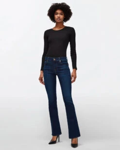 7 For All Mankind B(air) Embellished Kimmie Bootcut In Rinsed Indigo