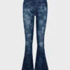 7 For All Mankind Ultra High Rise Skinny Bootcut In Fairytale Floral Indigo -7 For All Mankind 7u413120 ffi 1