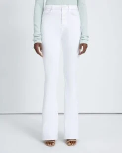 7 For All Mankind No Filter Ultra High Rise Skinny Boot In Clean White -7 For All Mankind 7u413569 clw 2