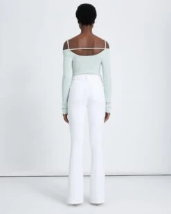 7 For All Mankind No Filter Ultra High Rise Skinny Boot In Clean White -7 For All Mankind 7u413569 clw 4