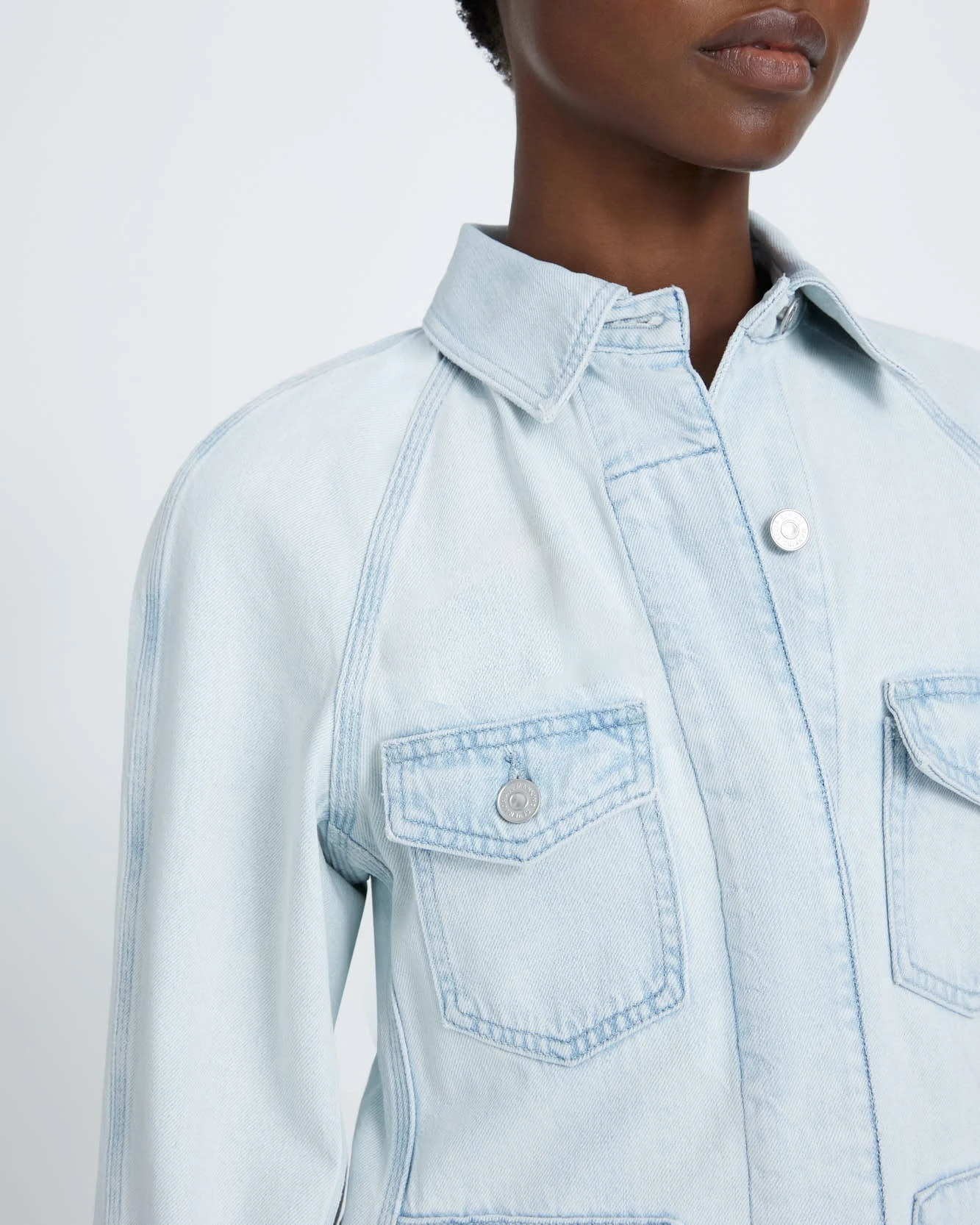 7 For All Mankind Denim Field Jacket In Isadora 5 7 For All Mankind Denim Field Jacket In Isadora - Image 3