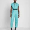 7 For All Mankind Leather Sleeveless Balloon Jumpsuit In Atlantis -7 For All Mankind 83d1ccb8b918e38943aba8b63c0c6883