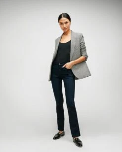7 For All Mankind B(air) Denim The Kimmie Straight In Blue Black River Thames