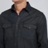 7 For All Mankind Coated Shirt In Black -7 For All Mankind 87bcd5e62af44e9bc314212a5ede55d4