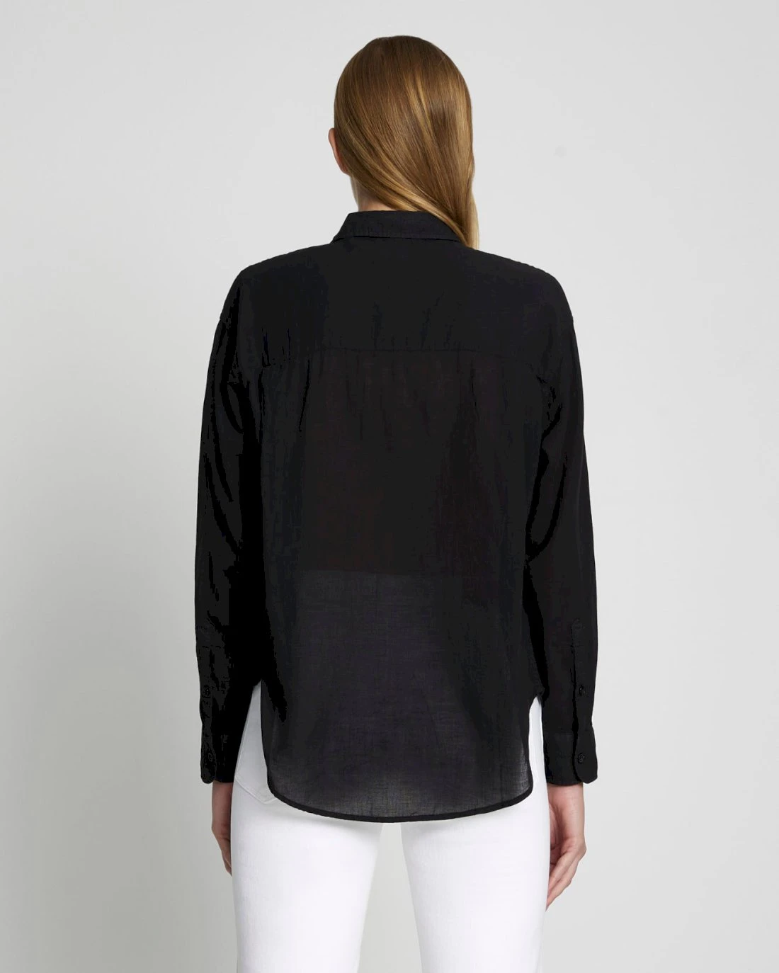 7 For All Mankind Classic Button Up Shirt In Black 6 7 For All Mankind Classic Button Up Shirt In Black - Image 4