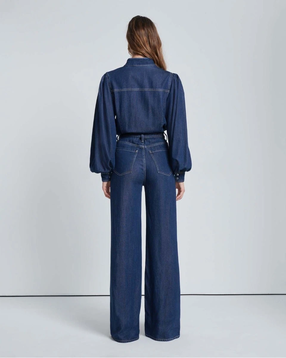 7 For All Mankind Denim Lustre Jo Jumpsuit In Curious 4 7 For All Mankind Denim Lustre Jo Jumpsuit In Curious - Image 2
