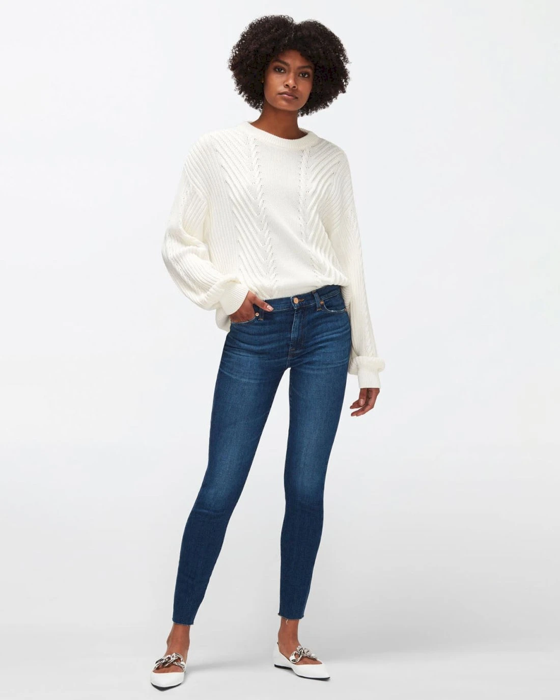 7 For All Mankind Slim Illusion High Waist Skinny In Highline 9 7 For All Mankind Slim Illusion High Waist Skinny In Highline - Image 7