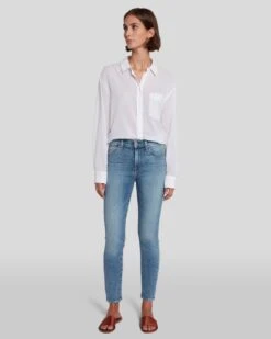 7 For All Mankind Mid Rise Ankle Skinny In Sloane Vintage -7 For All Mankind AU8097594A SLVT 6