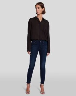 7 For All Mankind Slim Illusion Ankle Skinny In Twilight Blue -7 For All Mankind AU8121467A SXTB 6