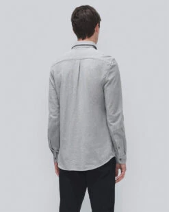 7 For All Mankind Pique Knit Button Down In Heather Grey -7 For All Mankind b280a41af57c686930e95f8ffda5baa6