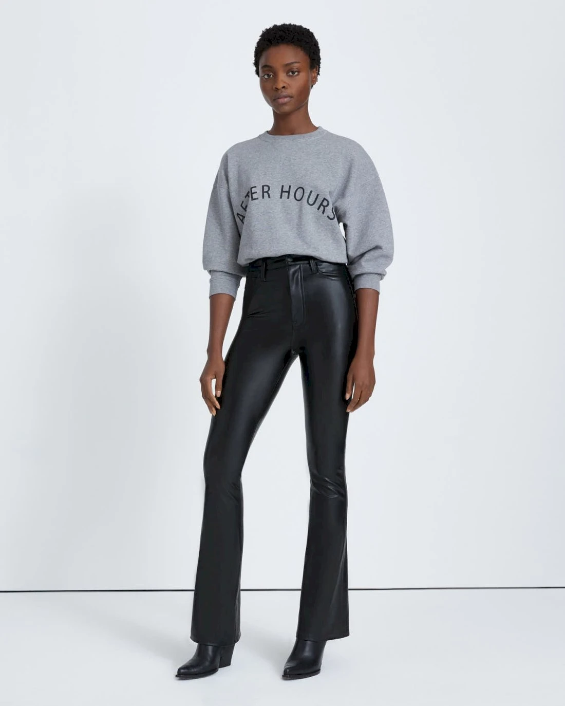 7 For All Mankind Faux Leather Ultra High Rise Skinny Boot In Black 3 7 For All Mankind Faux Leather Ultra High Rise Skinny Boot In Black