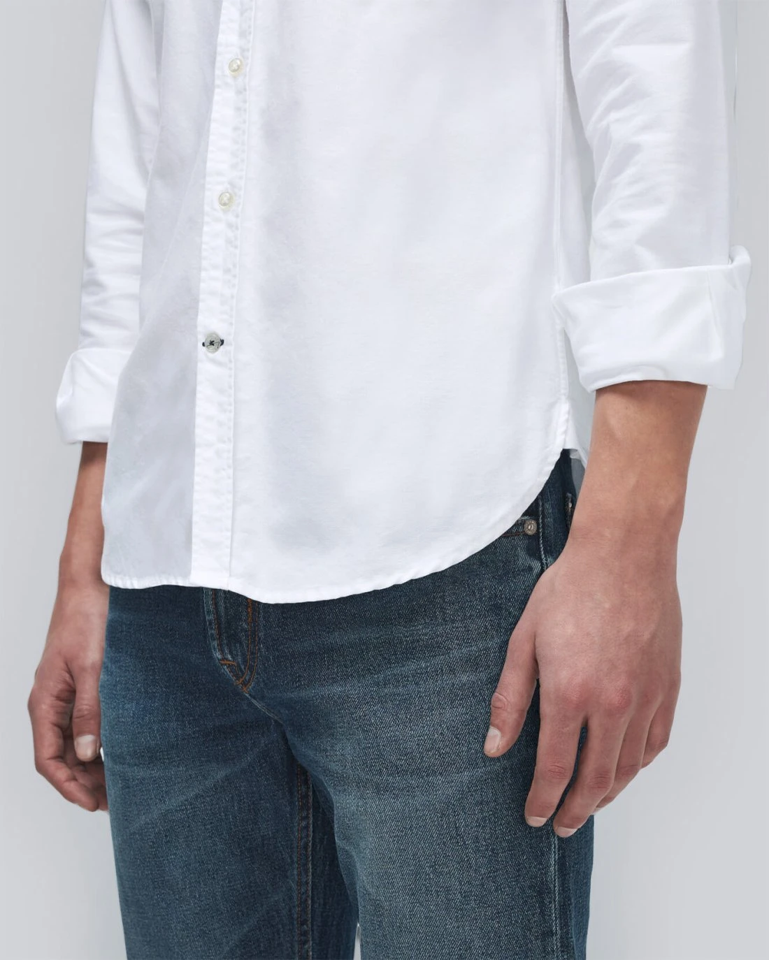 7 For All Mankind Oxford Shirt In White 5 7 For All Mankind Oxford Shirt In White - Image 3