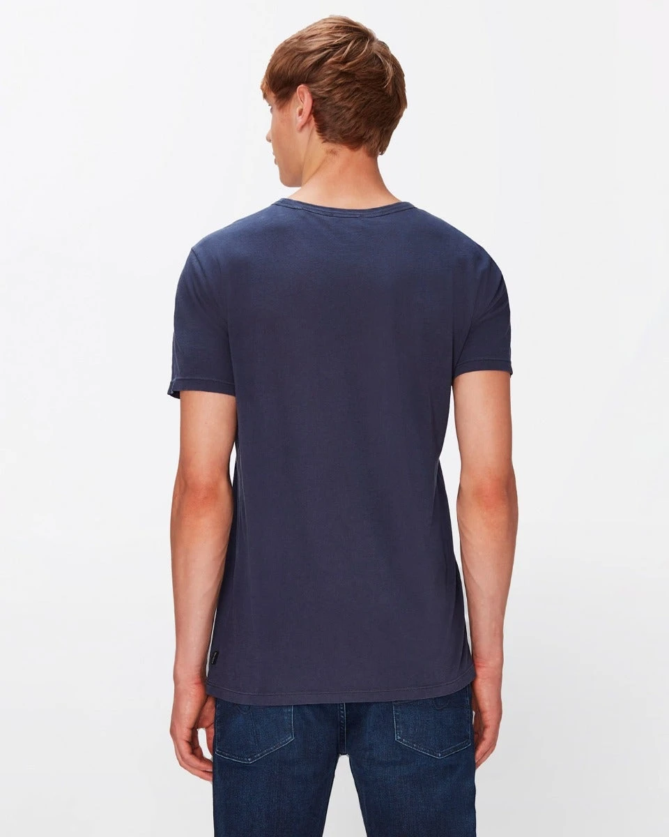 7 For All Mankind Featherweight Cotton Tee In Navy 5 7 For All Mankind Featherweight Cotton Tee In Navy - Image 3