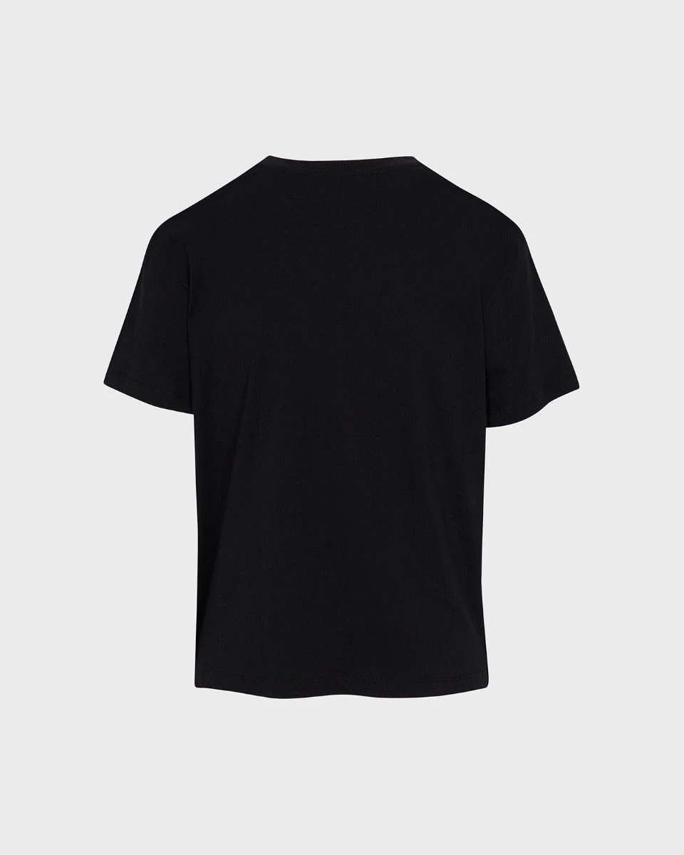 7 For All Mankind Scoop Neck Tee In Black 6 7 For All Mankind Scoop Neck Tee In Black - Image 4