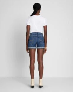7 For All Mankind Broken Twill Mid Roll Short In Vanity -7 For All Mankind c9579331e533f77b2df19097d7eba1b2