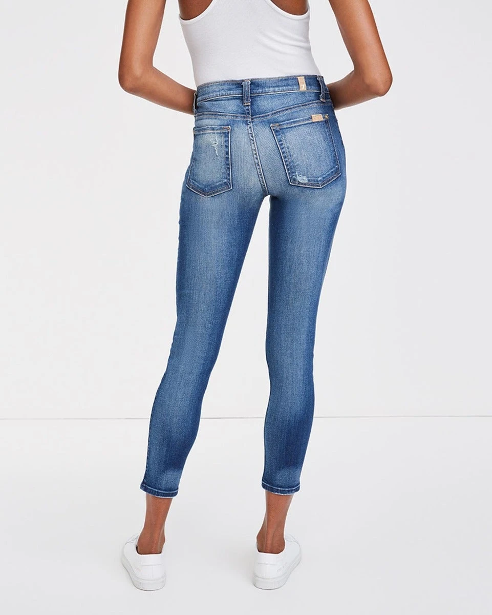 7 For All Mankind Ankle Skinny In Distressed Authentic Light 6 7 For All Mankind Ankle Skinny In Distressed Authentic Light - Image 4