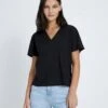 7 For All Mankind V-Neck Tee In Black -7 For All Mankind d0630f27d283c1361204bb0ea65b1f8e