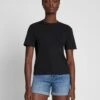 7 For All Mankind Everyday Crew Neck Tee In Black