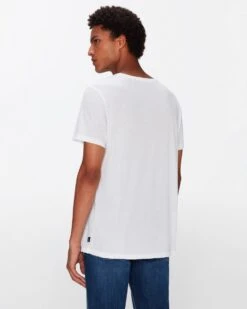7 For All Mankind Featherweight Cotton Tee In White -7 For All Mankind e26efebab3992607559fd7434d641480