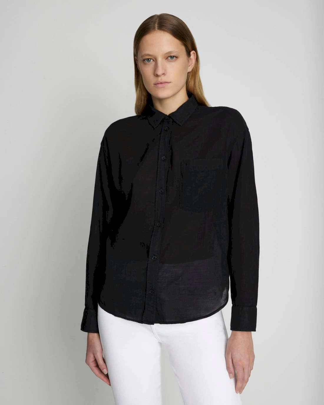 7 For All Mankind Classic Button Up Shirt In Black 3 7 For All Mankind Classic Button Up Shirt In Black