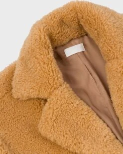 7 For All Mankind Shearling Belted Coat In Light Camel -7 For All Mankind eb2009786b322c162d1bde1510ba39a3