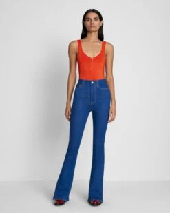 7 For All Mankind Tailorless No Filter UHR Skinny Bootcut In Aquamarine