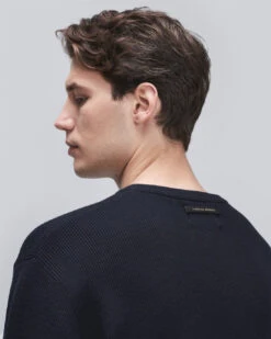 7 For All Mankind Luxe Performance Rib Sweater In Navy -7 For All Mankind f5cf57bebea5821003e0e5302ef1d01f