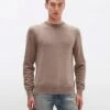 7 For All Mankind Cashmere Crew In Taupe -7 For All Mankind fe3151bf9de975abde382e06b1c8fffd