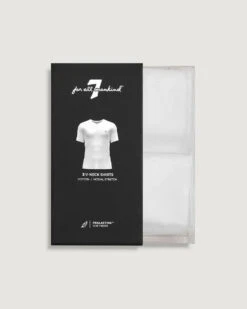 7 For All Mankind V-Neck Tee 2 Pack In White